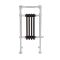 Elektrische Handdoekradiator Klassiek Chroom/Zwart 45,2 x 93cm x 15,5cm Incl. Standaard Verwarmingselement | Elizabeth