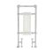 Handdoekradiator CV Verticaal Klassiek 93cm x 45,2cm - Chroom / Wit | Elizabeth