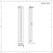 Elektrische Design Radiator Verticaal Wit met WiFi Verwarmingselement | 178cm x 23,6cm (Enkel Paneel) | Revive - ECOSO van Hudson Reed
