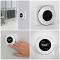 Handdoekradiator Dual Fuel / Hybride Klassiek Antraciet  met Overhangend Handdoekrek  79cm  x  93cm  Optionele Wifi Thermostaat en Kabelafdekking | Elizabeth