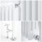 Handdoekradiator CV Verticaal Klassiek 93cm x 79cm - Chroom/Wit | Elizabeth