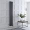 Kolomradiator Verticaal Dual Fuel / Hybride Klassiek Antraciet 29cm  x 180cm Keuze Radiatorkranen en Wi-Fi Thermostaat | Windsor