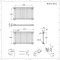 Kolomradiator CV Horizontaal 2-Koloms Klassiek 60cm x 101cm - Wit | Windsor