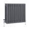 Radiator Klassiek Vier Kolommen Horizontaal 60cm x 78,5cm Antraciet | Windsor