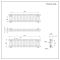 Kolomradiator CV Horizontaal 3-Koloms Klassiek 30cm x 119cm - Wit | Windsor