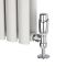 Radiatorkranen Thermostatisch Haaks Chroom | Keuze van Adapters