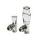 Radiatorkranen Thermostatisch Haaks Chroom met 15mm Adapters