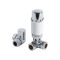 Radiatorkranen Thermostatisch Haaks Verkeerd Chroom en Wit 15mm