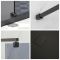 Inloopdouche 1 Vaste Rookglas Douchewand | Keuze Afmeting en Afwerking Steeneffect Douchebak | 30cm Zijwand Optie | Nox-Luna