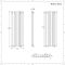 Verticale Design Radiator Dubbel Paneel 140cm x 47,2cm - Wit | Revive