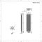 Designradiator Verticaal 172cm x 39cm - Mat Zilver | Tatra