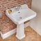 Duoblok Toilet en Wastafel 50cm met Zuil Klassiek Wit | Richmond