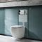 Hangend Toilet Randloos Modern Wit met Hoog Muurframe | Keuze Bedieningsplaat | Ashbury