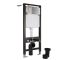 Hangend Toilet Modern Wit met Hoog Muurframe | Keuze Bedieningsplaat | Halwell