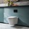 Hangend Toilet Randloos Modern Wit met Kort Muurframe | Keuze Bedieningsplaat | Covelly