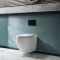 Hangend Toilet Randloos Modern Wit met Kort Muurframe | Keuze Bedieningsplaat | Ashbury