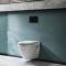 Hangend Toilet Modern Wit met Hoog Muurframe | Keuze Bedieningsplaat | Belstone