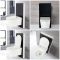 Japans Toilet | Hirayu Stortbak Ombouw Touch-free Bedieningspaneel Hangend Zwart 50cm | Saru