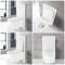 Japans Toilet | Hirayu Stortbak Ombouw Touch-free Bedieningspaneel Hangend Wit 50cm | Saru