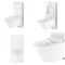 Japans Toilet | Hirayu Stortbak Ombouw Touch-free Bedieningspaneel Hangend Wit 50cm | Saru