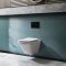 Hangend Toilet Randloos Modern Wit met Kort Muurframe | Keuze Bedieningsplaat | Exton