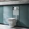 Hangend Toilet Klassiek Wit met Hoog Muurframe | Keuze Bedieningsplaat | Chester