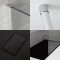 Inloopdouche 1 Vaste Wand met Chromen Paal | Keuze Afmeting en Afwerking Steeneffect Douchebak | Sera