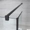 Vaste Douchewand 195cm Hoog met Stabilisatiestang - Zwart | Keuze Afmeting en Optie Zijwand | Nox