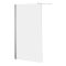 Vaste Douchewand 195cm Hoog met Stabilisatiestang - Chroom | Keuze Afmeting en Optie Zijwand | Portland