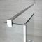 Vaste Douchewand 195cm Hoog met Stabilisatiestang - Chroom | Keuze Afmeting en Optie Zijwand | Portland