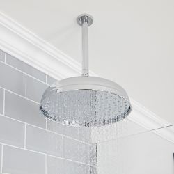 Douchekop Klassiek 30cm Rond met Plafondarm Chroom | Elizabeth