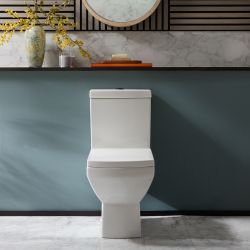 Duoblok Toilet Modern met Soft-Close Toiletzitting | Keuze Afwerking Spoelknop | Halwell