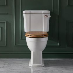 Duoblok Toilet op Comforthoogte Klassiek Inclusief Toiletzitting | Keuze Toiletzitting en Keuze Afwerking Spoelhendel/Scharnieren Toiletzitting | Richmond