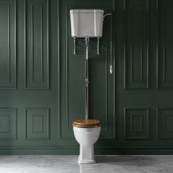 Toilet met Hooghangende Stortbak Klassiek Inclusief Toiletzitting met een Keuze Scharnierkleuren | Richmond