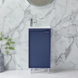 Wastafelmeubel 40cm Modern met Wastafel | Keuze Afwerkingen en Meubelegrepen | Edge