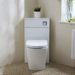 WC-Ombouw Hoekmontage Modern met Reservoir en Alswear Staand Toilet | Keuze Afwerking en Spoelknop | Cluo