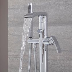 Vrijstaande Badmengkraan met Handdouche Chroom | Razor