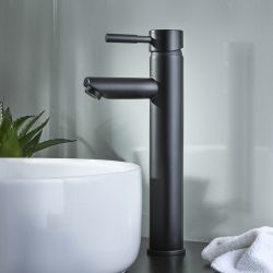 Hoge Wastafelmengkraan 1-Gats Modern Rond | Kies de Afwerking