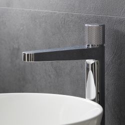 Drukknop Verhoogde Wastafelmengkraan 1-Gats Modern | Keuze Afwerking | Idro