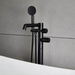 Vrijstaande Badmengkraan met Handdouche Thermostatisch Modern | Keuze Afwerking | Lune