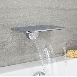 Baduitloop met Waterval Muurbevestigd Chroom | Blade