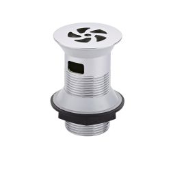 Afvoerplug 'Altijd-Open' voor Wastafels met Overloop Chroom | Select