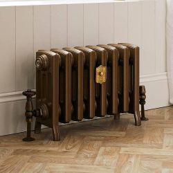 Gietijzeren Radiator Gebrand Goud H. 35,7cm x Kies de Breedte| Isabel