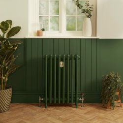 Gietijzeren Radiator met 4 Kolommen - Duck Green W55 van Farrow & Ball | 76cm Hoog x Kies de Breedte | Isabel