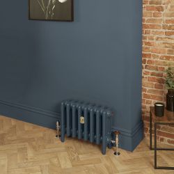 Gietijzeren Radiator 4 Kolommen 56cm Hoog - Hague Blue 30 van Farrow & Ball | Kies de Breedte | Mercury