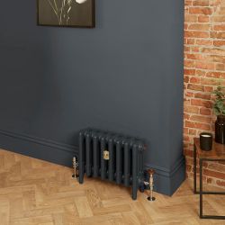 Gietijzeren Radiator 4 Kolommen 56cm Hoog - Railings Grey 31 van Farrow & Ball | Kies de Breedte | Mercury