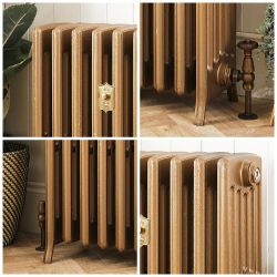 Gietijzeren Radiator  Gebrand Goud H. 66cm x Kies de Breedte| Isabel