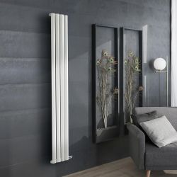 Vloeistofvrije Elektrische Design Radiator Verticaal | Keuze Afmeting en Afwerking | Optie WiFi Thermostaat | Hudson Reed Revive