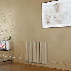 Design Radiator Elektrisch Horizontaal 63,5cm Hoog Bruin (Elk Brown) | Keuze Afmeting en Opties voor Thermostaat en Kabelafdekking | Revive