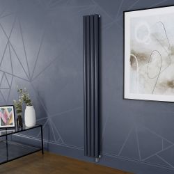 Design Radiator Elektrisch Verticaal - Blauw (Regal Blue) | Keuze Afmeting en Opties voor Thermostaat, WiFi Verwarmingselement en Kabelafdekking | Revive